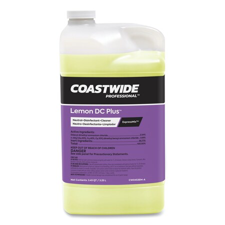 Coastwide Professional Virustat DC Plus Disinfectant-Cleaner Concentrate for EasyConnect Systems, Lemon Scent, 101 oz, 2PK CW0495EC-A
